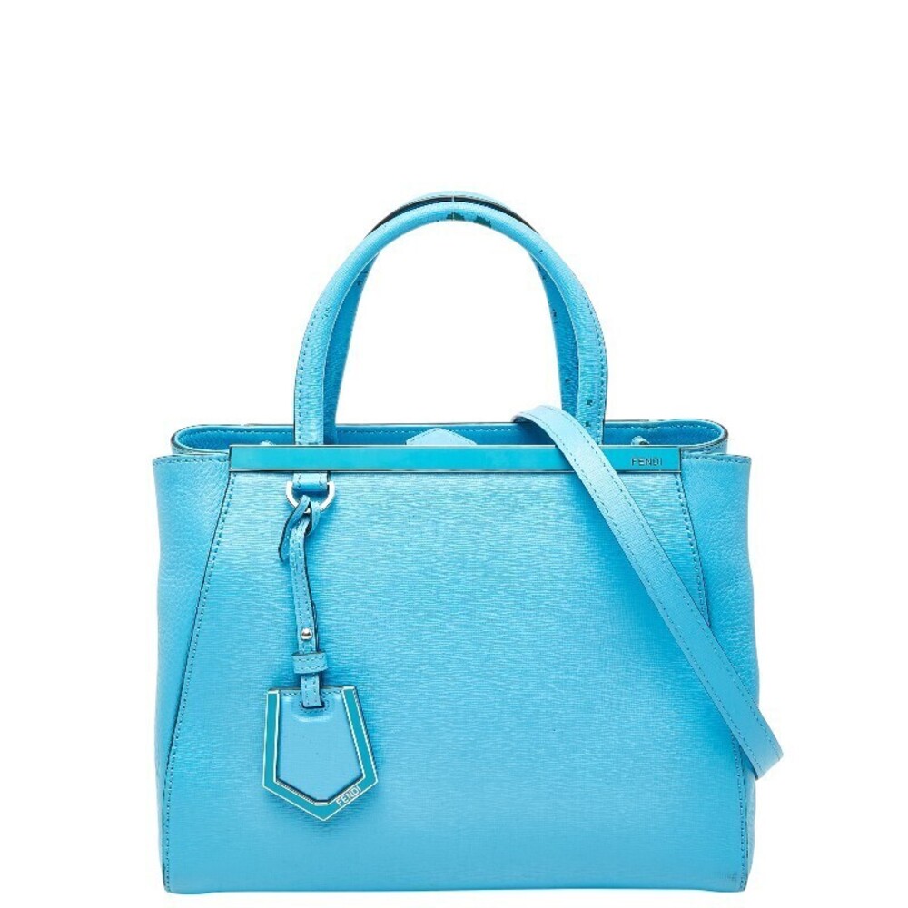 Fendi 2way Shoulder Bag Blue Leather